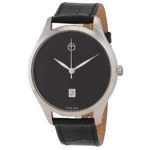 mathey tissot urban quartz black dial men's watch h411nm