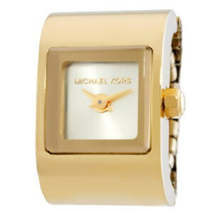 michael kors darrington quartz gold dial ladies ring watch mk4883