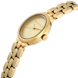 michael kors petite maude quartz gold dial ladies watch mk4955