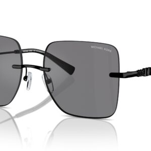 michael kors quebec grey mirror square ladies sunglasses mk1150 1005/1 55