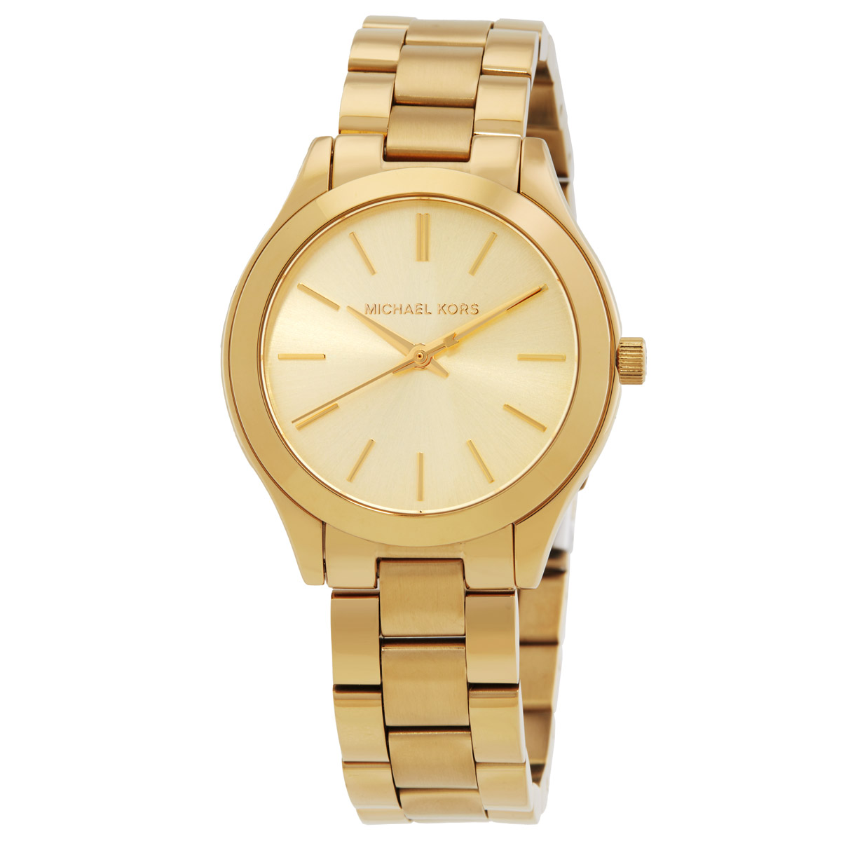 michael kors slim runway quartz gold dial ladies watch mk7561set michael kors slim runway quartz gold dial ladies watch mk7561set