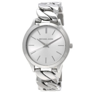 michael kors slim runway quartz white dial ladies watch mk7474