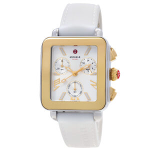 michele deco sport silver tone dial ladies watch mww06k000069