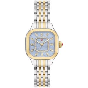 michele meggie quartz diamond blue dial ladies watch mww33b000015
