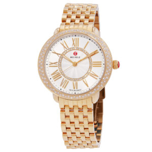 michele serein quartz silver dial ladies watch mww21b000161