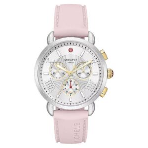 michele sport sail chronograph quartz white dial ladies watch mww01p000023