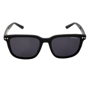 montblanc smoke square men's sunglasses mb0258sa 001 55