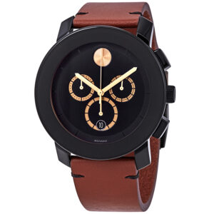movado bold chronograph black dial men's watch 3600540
