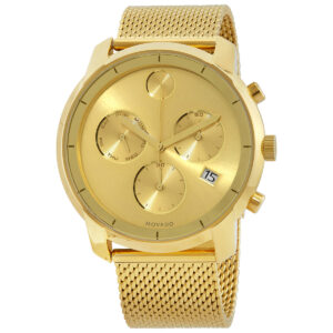 movado bold chronograph gold dial men's watch 3600372