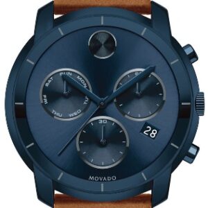 movado bold chronograph ink blue dial men's watch 3600476