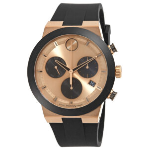 movado bold fusion chronograph bronze dial quartz men's watch 3600854