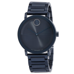movado bold quartz blue dial men's watch 3601097