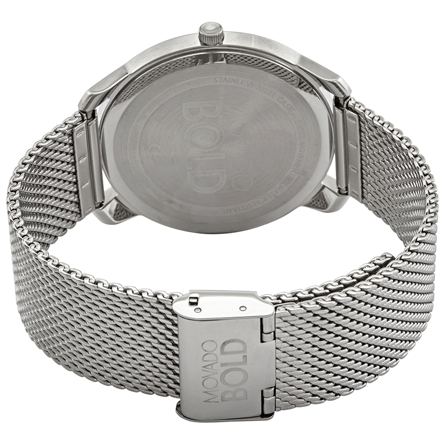 movado bold quartz silver dial stainless steel mesh men's watch 3600589 movado bold quartz silver dial stainless steel mesh men's watch 3600589