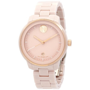 movado bold verso quartz blush ladies watch 3600935
