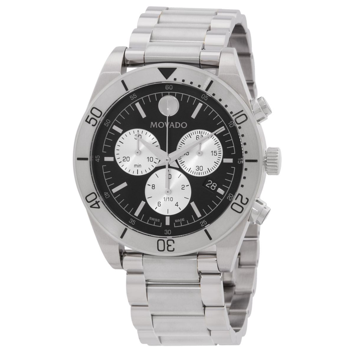 movado sport chronograph quartz black dial men's watch 607993 movado sport chronograph quartz black dial men's watch 607993