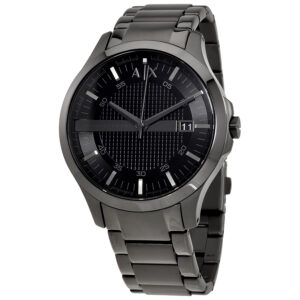 armani exchange open box armani exchange hampton black dial men's gift set ax7101