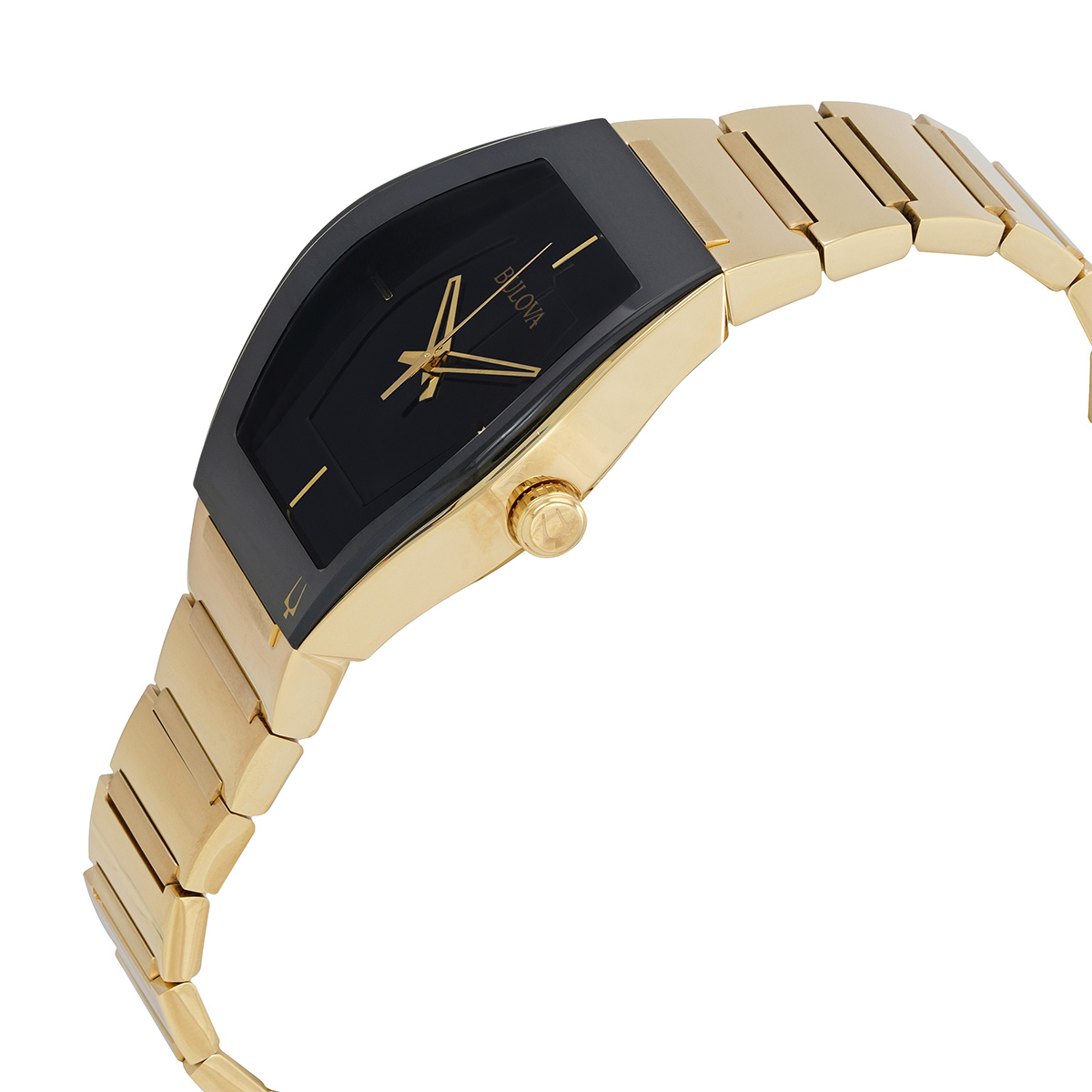 bulova open box bulova quartz black dial gold tone men's watch 97a164 bulova open box bulova quartz black dial gold tone men's watch 97a164