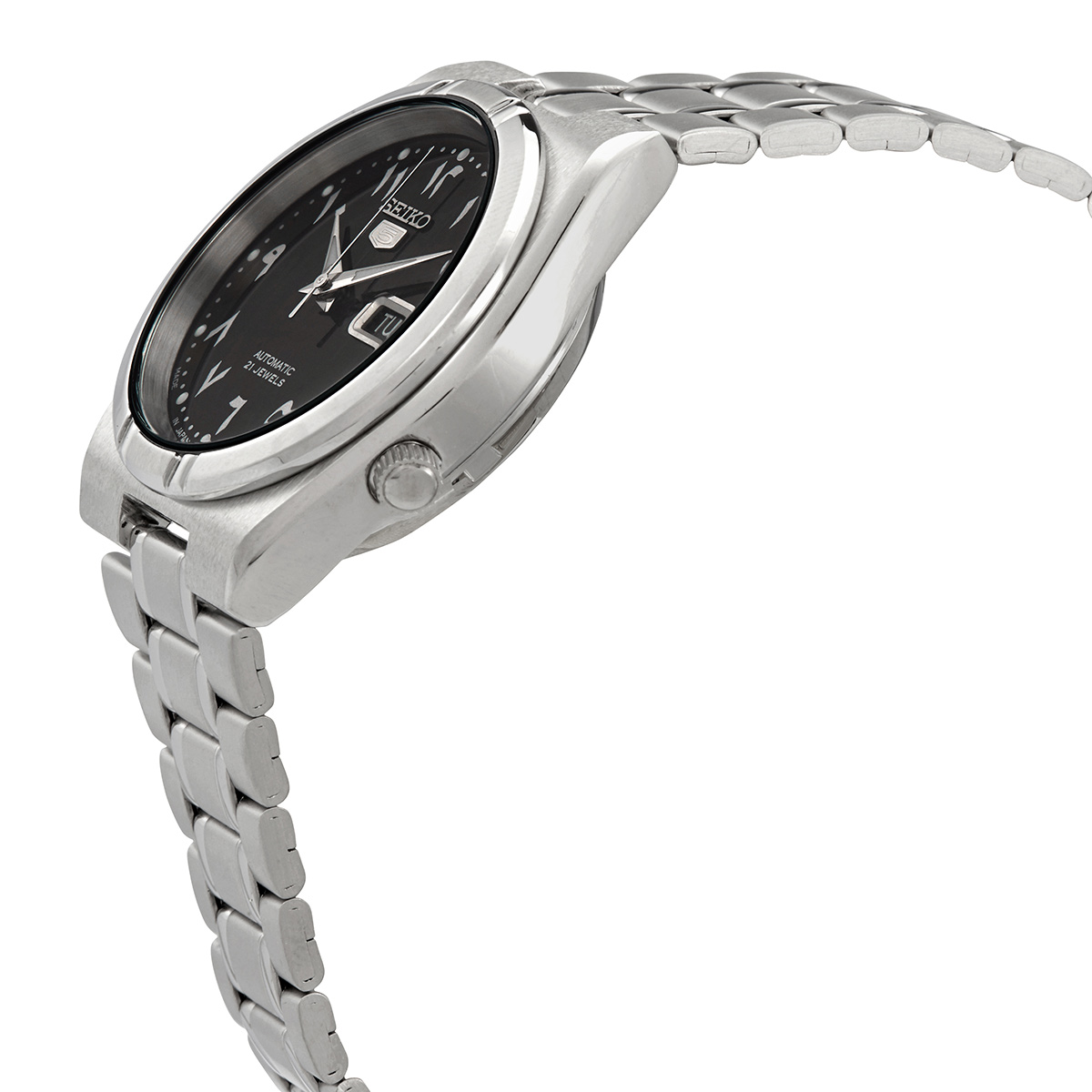 seiko open box seiko 5 automatic black arabic dial stainless steel men's watch snk063j5 seiko open box seiko 5 automatic black arabic dial stainless steel men's watch snk063j5