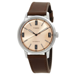 timex open box timex marlin automatic salmon dial men's watch tw2w33800