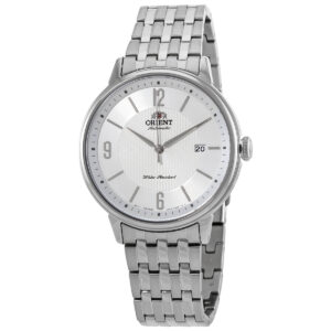 orient classic automatic silver dial men's watch ra ac0j10s10b