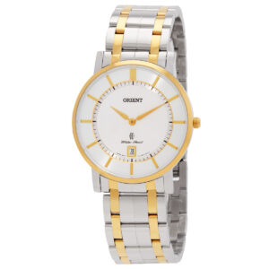 orient classic quartz white dial men's watch fgw01003w0