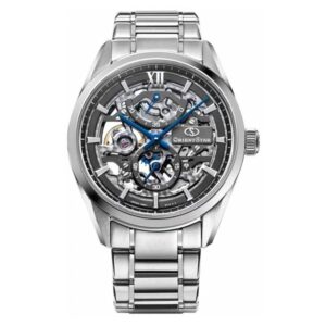 orient contemporary manual wind grey dial watch re az0101n00b