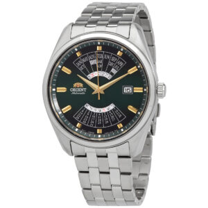 orient multi year automatic green dial men's watch ra ba0002e10b