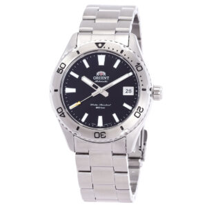 orient sports automatic black dial men's watch ra ac0q01b10b