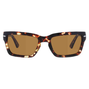persol brown rectangular men's sunglasses po3363s 985/33 55