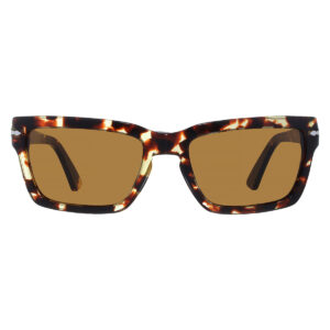 persol brown rectangular men's sunglasses po3363s 985/33 57