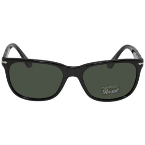 persol green rectangular men's sunglasses po3291s 95/31 57