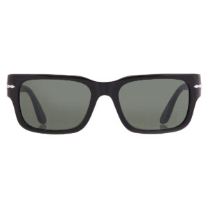 persol green rectangular men's sunglasses po3315s 95/31 55