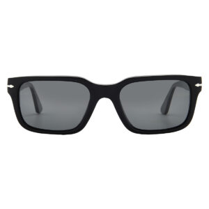 persol polarized dark grey rectangular men's sunglasses po3272s 95/48 55