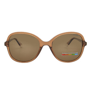 polaroid polarize bronze butterfly ladies sunglasses pld 4136/s 010a/sp 54