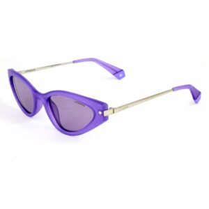 polaroid violet cat eye ladies sunglasses pld 4074/s 0789/kl 53