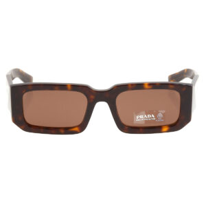 prada dark brown rectangular men's sunglasses pr 06ys 2au8c1 53