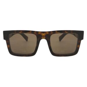 prada dark brown rectangular men's sunglasses pr 19ws 2au8c1 52
