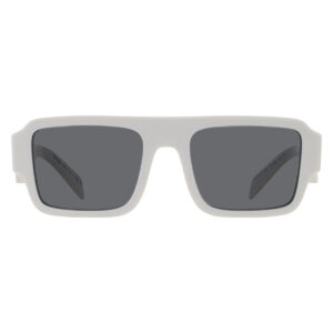 prada dark grey rectangular men's sunglasses pr a05s 17k08z 53