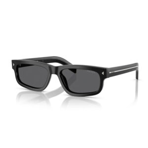 prada dark grey rectangular men's sunglasses pr b11s 16k731 55
