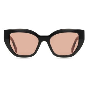 prada light brown butterfly ladies sunglasses pr a09s 12o10d 53