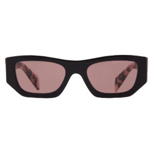 prada light brown rectangular ladies sunglasses pr a01s 13p60b 53