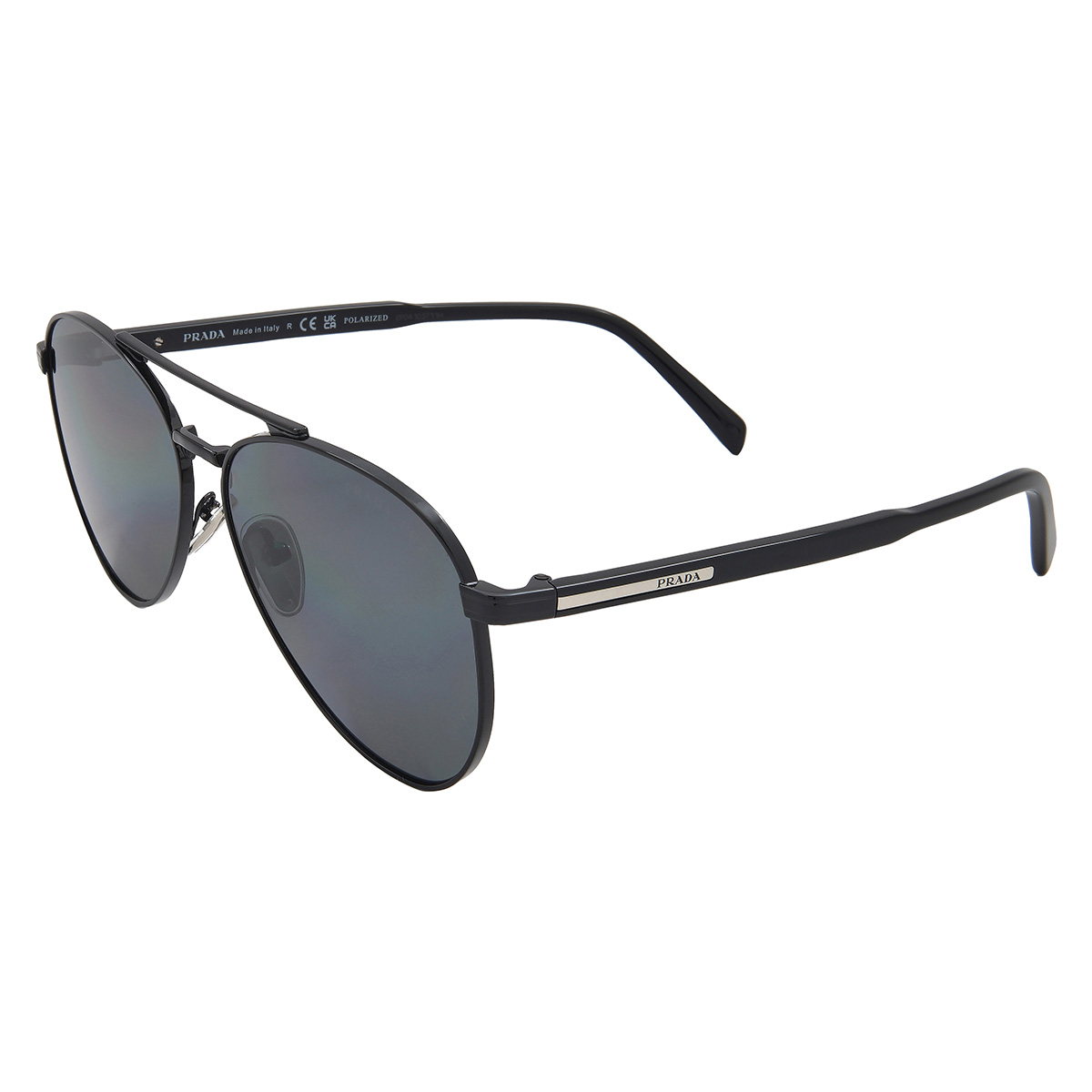 prada polarized dark grey pilot men's sunglasses pr a58s 1ab5z1 61 prada polarized dark grey pilot men's sunglasses pr a58s 1ab5z1 61