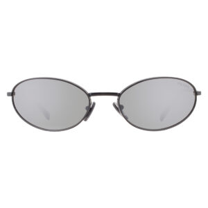 prada silver mirror oval ladies sunglasses pr a59s 1ab60g 59