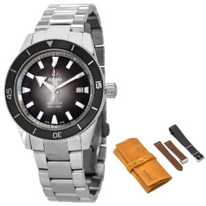 rado captain cook automatic black dial men's watch r32105158