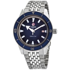 rado captain cook automatic blue dial men's watch r32505203