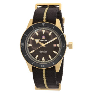 rado captain cook automatic brown dial men's watch r32504307