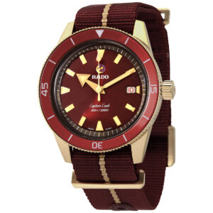 rado captain cook automatic red dial men's watch r32504407