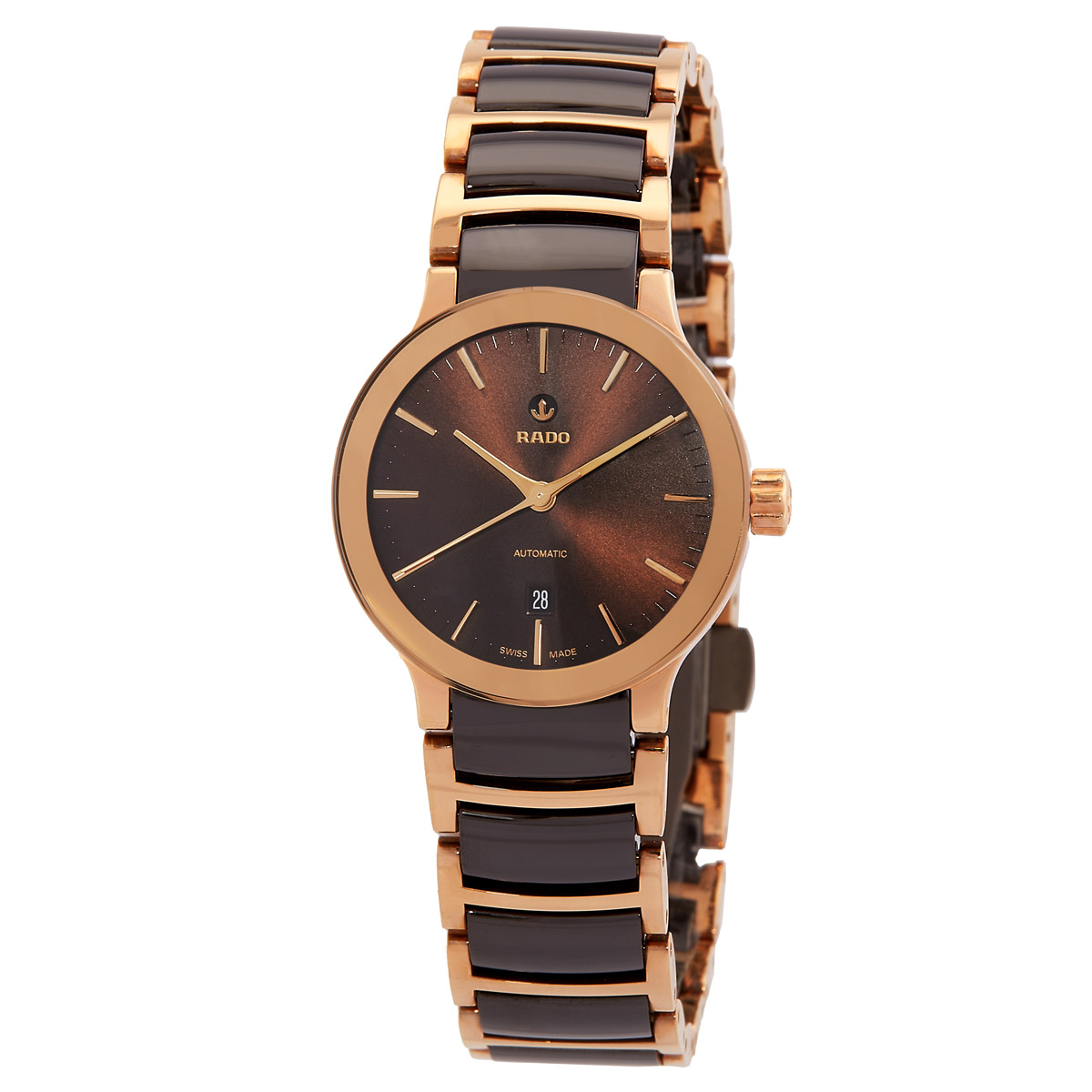 rado centrix automatic brown dial ladies watch r30183302 rado centrix automatic brown dial ladies watch r30183302