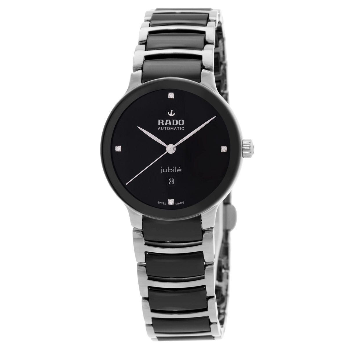rado centrix automatic diamond black dial ladies watch r30020712 rado centrix automatic diamond black dial ladies watch r30020712