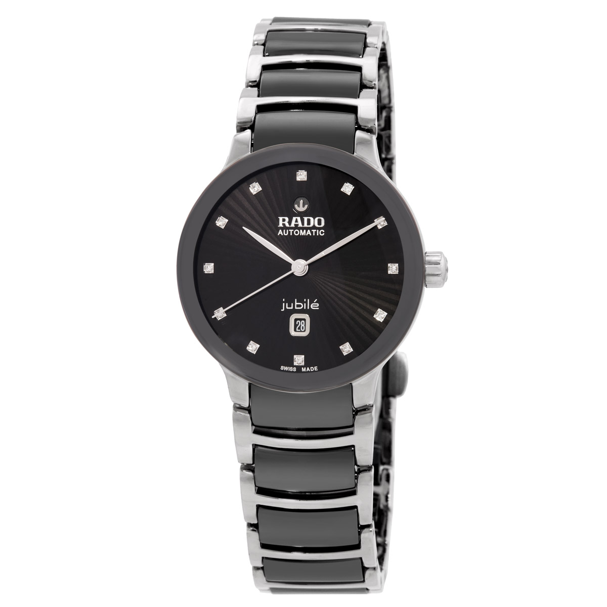 rado centrix automatic diamond black dial ladies watch r30020742 rado centrix automatic diamond black dial ladies watch r30020742